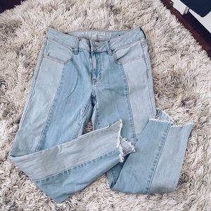 American eagle color block jeans